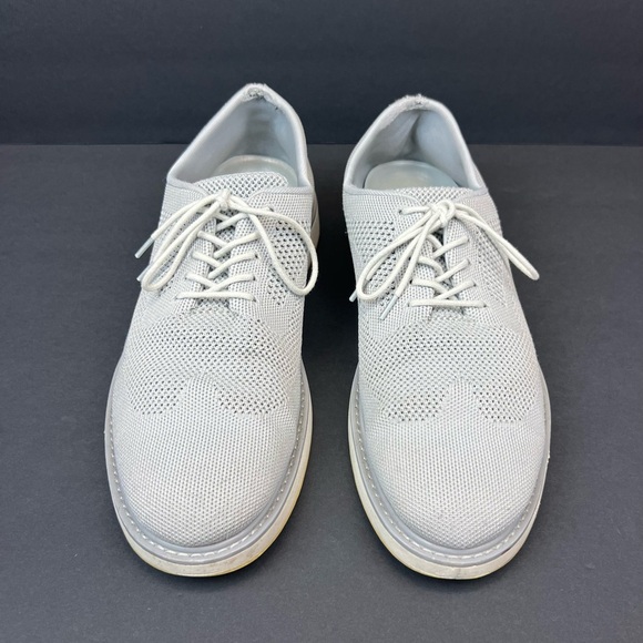 "SWIMS" Mens Barry Oxford Light Gray/Faded Lemon Mesh Dress Lace Up Size 11 - Picture 3 of 12